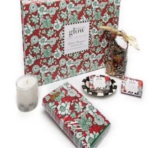 MacKenzie-Childs Winter Bouquet Bath Essentials Gift Box 6 Items - NEW